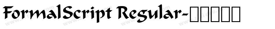 FormalScript Regular字体转换